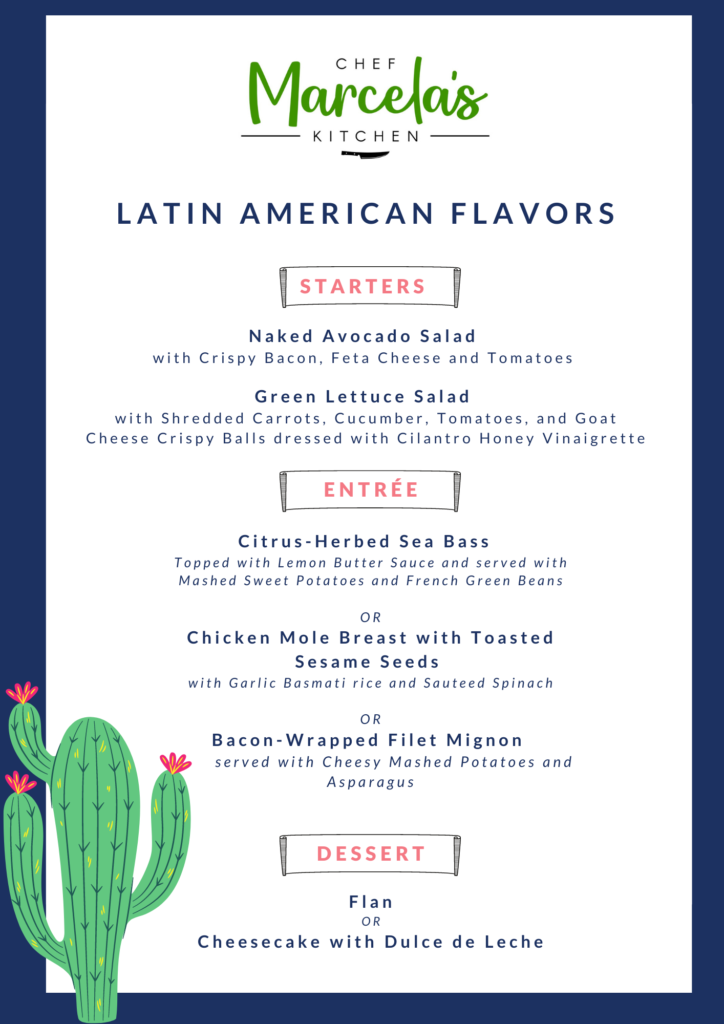 Latin Catering Menu Houston