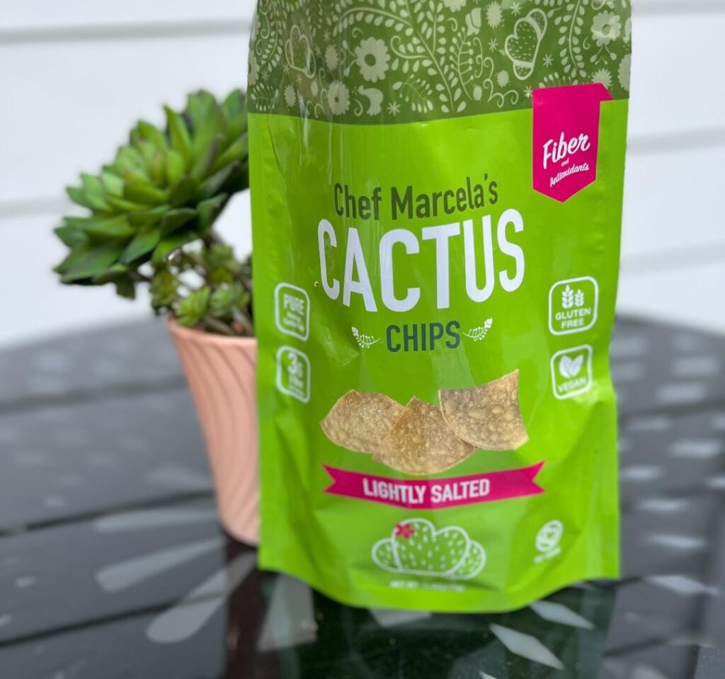 Green packet of Diet Maroshi's cactus jelly with lime flavor.